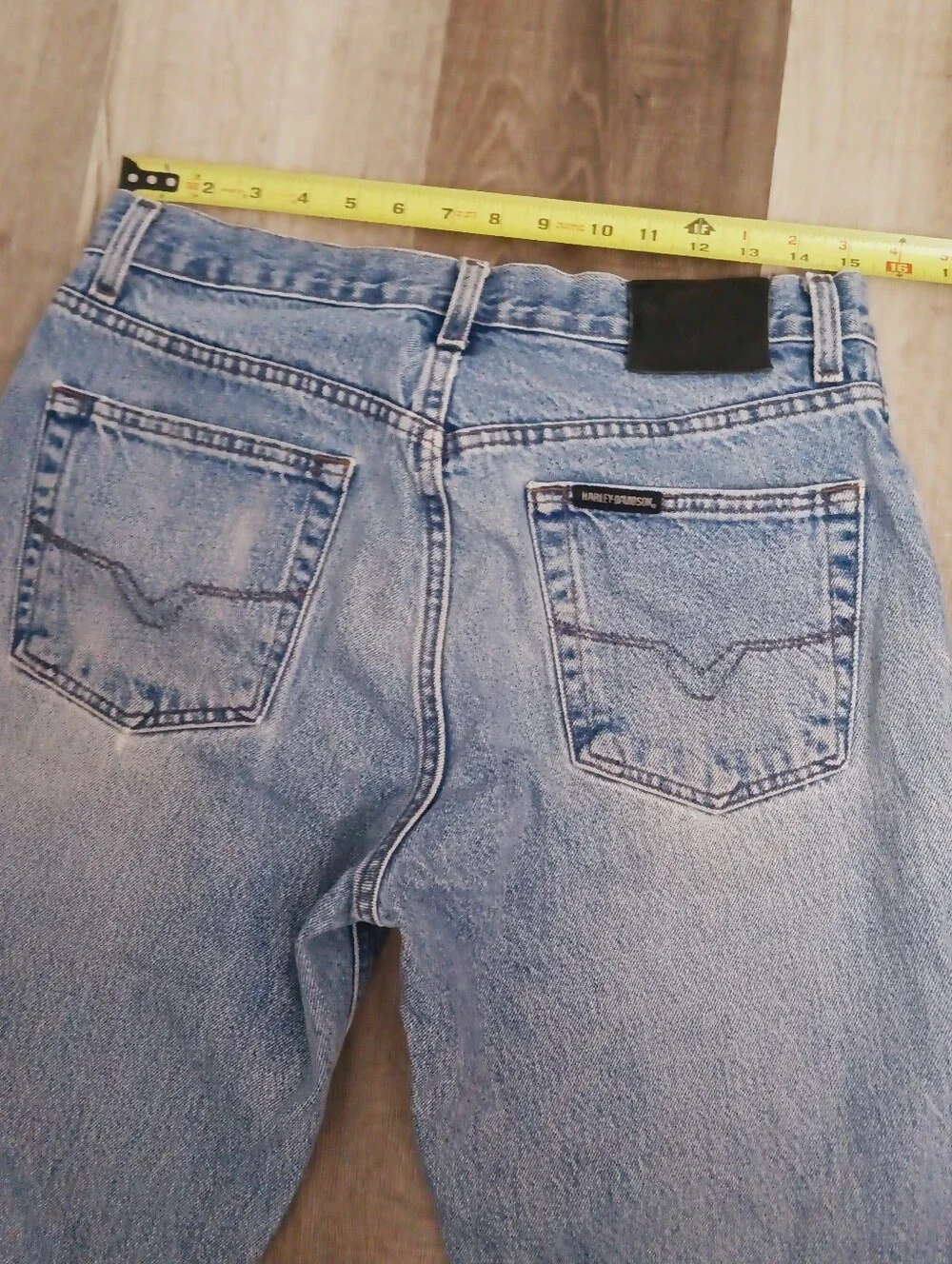 Light Blue Vintage Harley Davidson Men's Size 33-30Denim Jeans - Two Pair